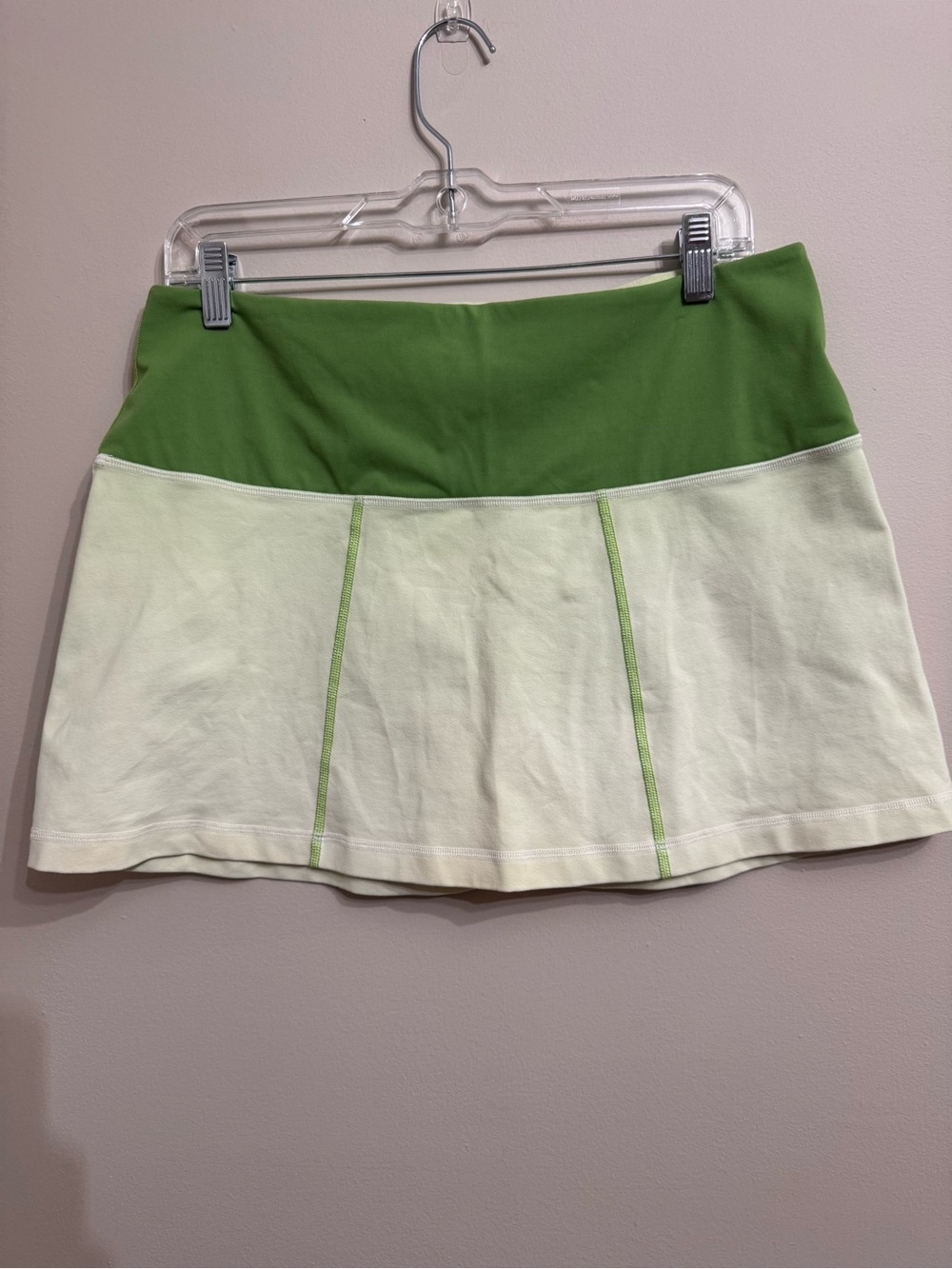 Vintage Lululemon Green & White Foldover Mini Skirt